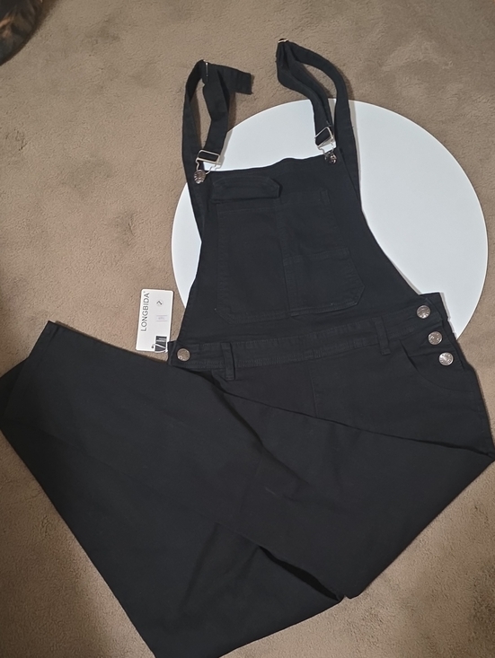 Longbida Denim - Women's Black Denim Overalls Jeans
